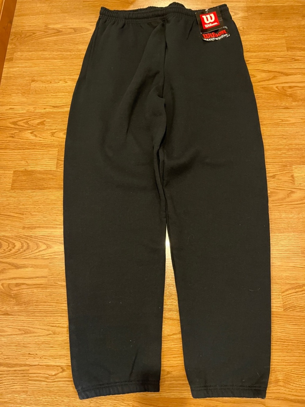 Men’s Wilson Black Sweatpants - Elastic Waistband and White Drawstring size XL
